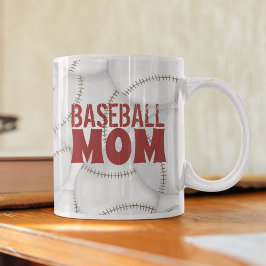 Taza De Café Mamá de la tipografía de béisbol