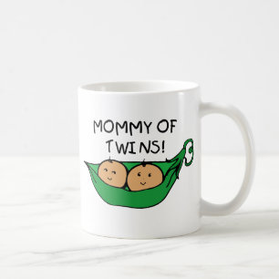 Taza De Café Mamá de la vaina gemela