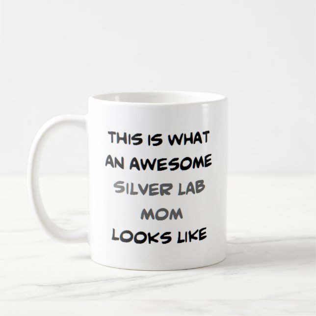 Taza De Café mamá de laboratorio plateado, genial (Izquierda)