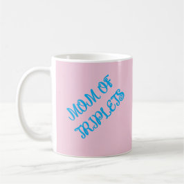 Taza De Café Mamá De Los Muchachos Trillizos, Azul, Regalo Moti