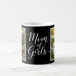 Taza De Café Mamá de Niñas Elegante Escritura Moderna 2 Foto Ne