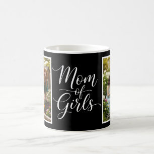 Taza De Café Mamá de Niñas Elegante Escritura Moderna 2 Foto Ne