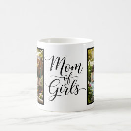 Taza De Café Mamá de Niñas Escritura Moderna Elegante 2 Foto