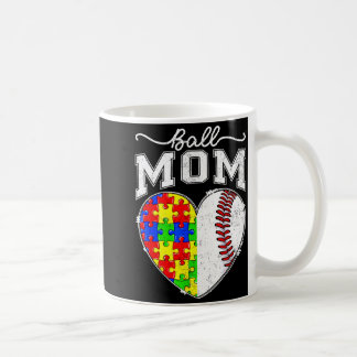 Taza De Café Mamá de pelota mamá día de concienciación sobre el