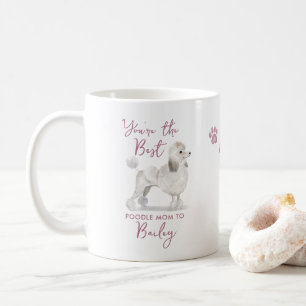 Taza De Café Mamá de perro caniche lindo   Ilustración y foto