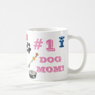 Taza De Café Mamá de perro con juguete de perro.