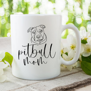 Taza De Café Mamá de Pitbull Minimalista