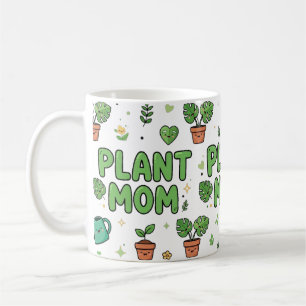 Taza De Café Mamá de Plantas Tipografía Divertida Regalo de Pla