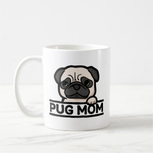 Taza De Café MAMÁ DE PUG – Regalo divertido y lindo para amante