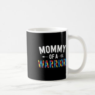 Taza De Café Mamá De Una Familia Guerrera Mamá Mundo Autismo Aw