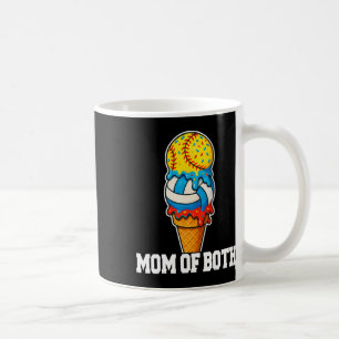 Taza De Café Mamá de voleibol de sóftbol goteo de helado de ver
