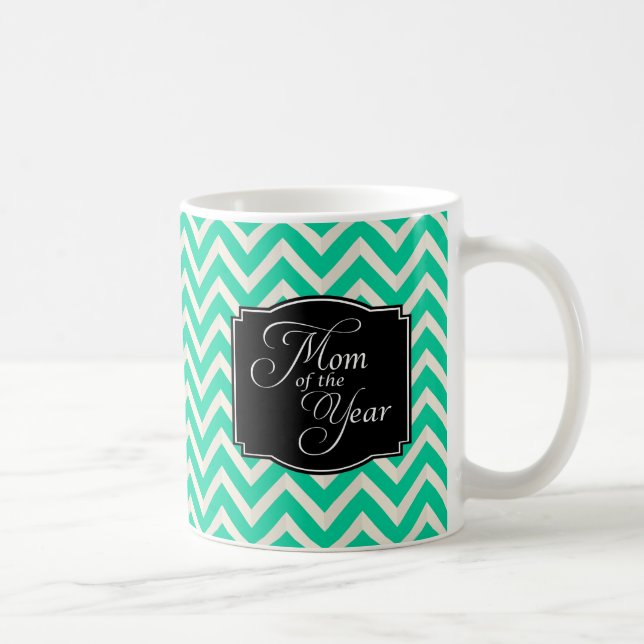 Taza De Café Mamá del año Chevron Stripes (Derecha)