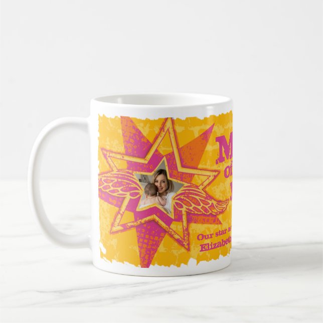 Taza De Café Mamá del año foto estrellas amarillo panecillo ros (Izquierda)