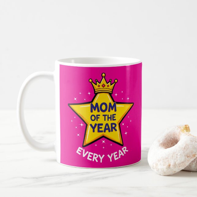 Taza De Café Mamá del año todos los años (Con donut)