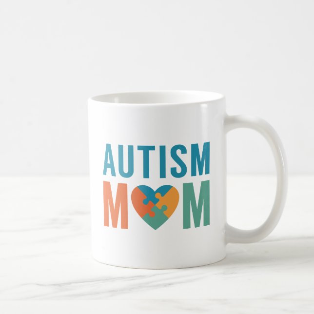 Taza De Café Mamá del autismo (Derecha)