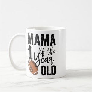 Taza De Café Mamá del cumpleaños de 1 año de edad Footll 1er añ