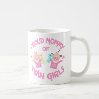Taza De Café Mamá del día de madre de chicas gemelos