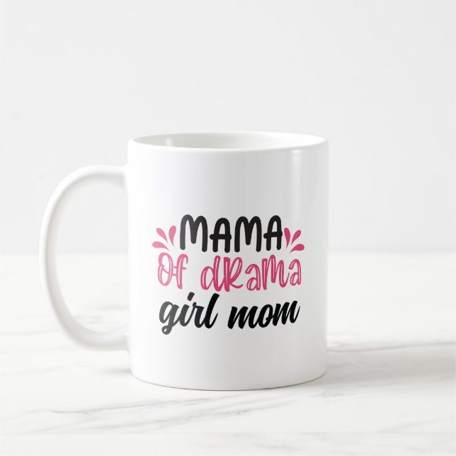 Taza De Café Mamá del drama, mamá Chica (Izquierda)