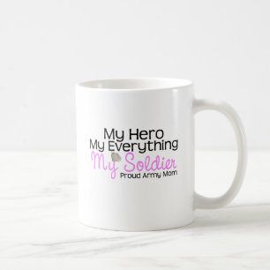 Taza De Café Mamá del ejército mi héroe