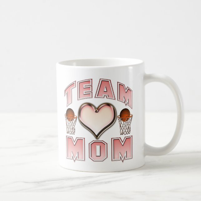 Taza De Café Mamá del equipo de baloncesto (Derecha)