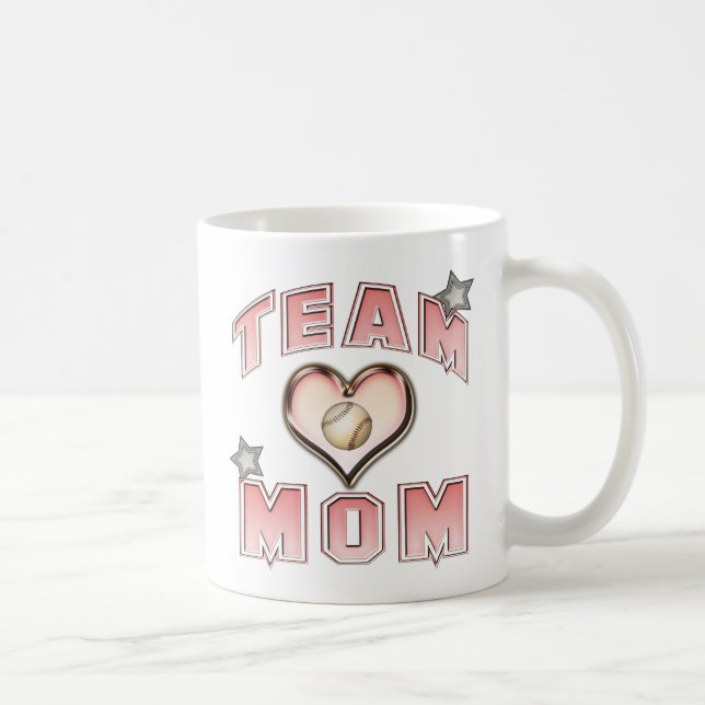Taza De Café Mamá del equipo de béisbol (Derecha)