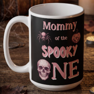 Taza De Café Mamá del Espeluznante Pinkoween Cráneo Vintage
