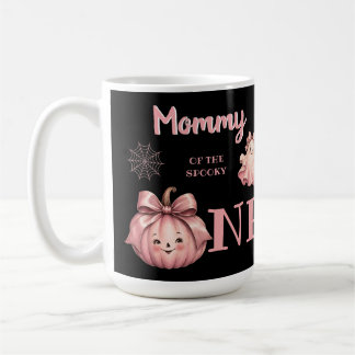 Taza De Café Mamá del Espeluznante Uno Pinkoween Retro Fantasma