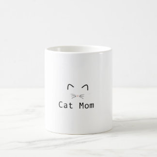 Taza De Café Mamá del gato: mugre blanca y negra