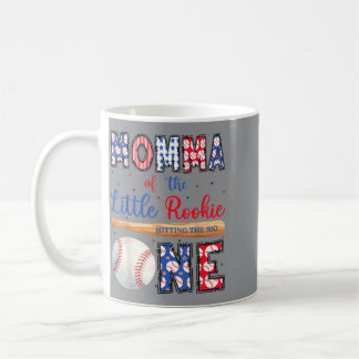 Taza De Café Mamá del pequeño novato de béisbol 1º