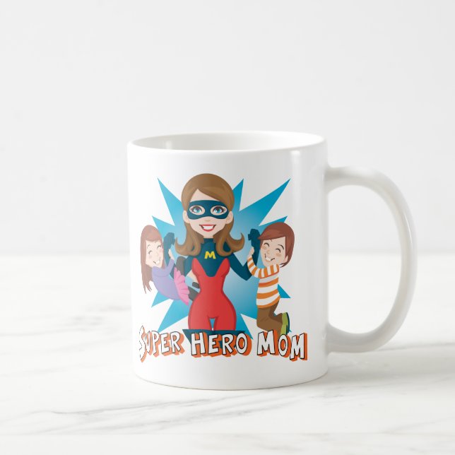 Taza De Café Mamá del superhéroe (Derecha)