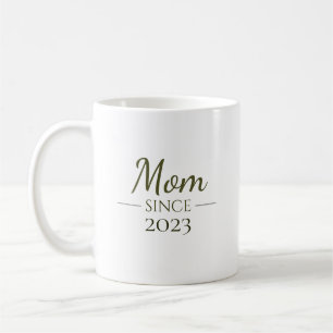 Taza De Café Mamá Desde Año Personalizado Diseño Manuscrito Min