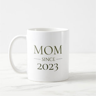 Taza De Café Mamá Desde Año Personalizado Maternidad Mínima