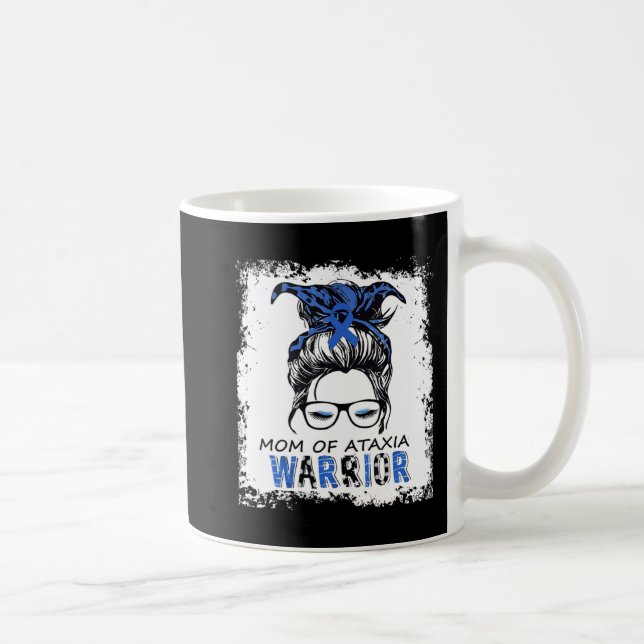 Taza De Café mamá divertida de ataxia guerrero, diseño ataxia a (Derecha)