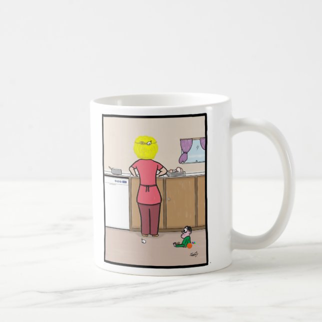 Taza De Café Mamá divertida - la plantilla está para arriba (Derecha)