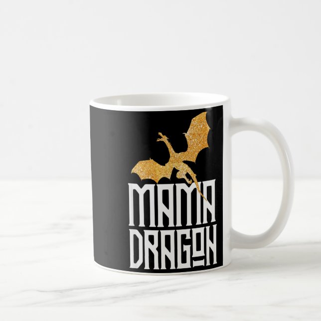 Taza De Café Mama Dragon Christmas Matching Family Tribe Mom Wi (Derecha)