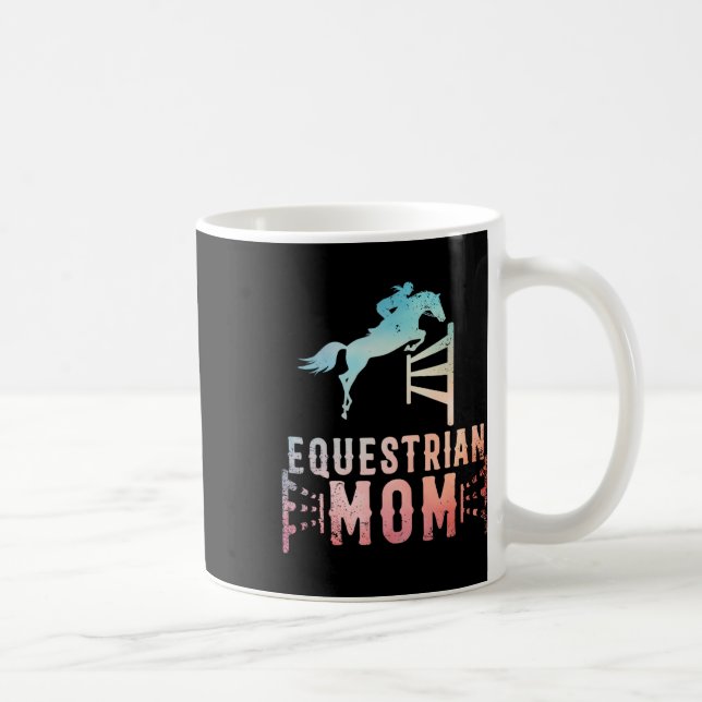 Taza De Café Mamá Ecuestre Arte Para Chicas Caballos De Caballo (Derecha)