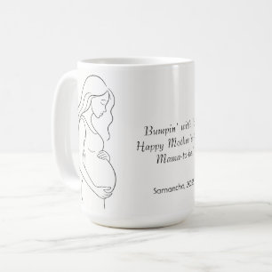 Taza De Café Mamá en camino personalizada   Silhouette de embar