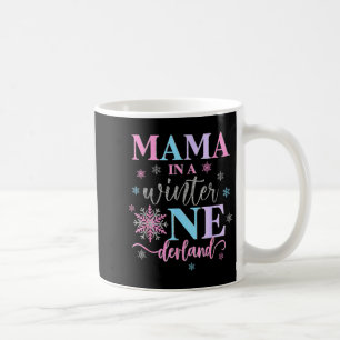 Taza De Café Mama en un cumpleaños de Onederland de invierno ch