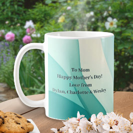 Taza De Café Mamá en un millón de Aqua Personalizado escribe el