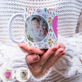Taza De Café Mamá, eres la flor silvestre: Foto personalizada