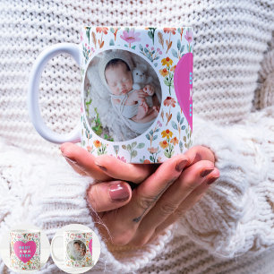 Taza De Café Mamá, eres la flor silvestre: Foto personalizada