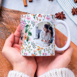 Taza De Café Mamá, eres la flor silvestre: Foto personalizada