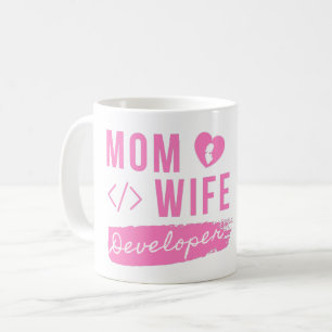 TAZA DE CAFÉ MAMÁ ESPOSA DESARROLLADORA - DESARROLLADORA MAMÁ