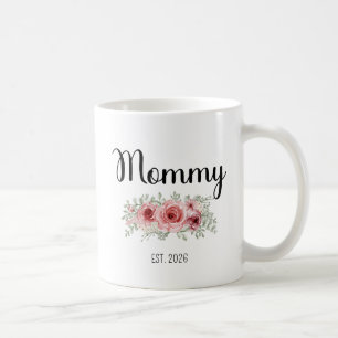 Taza De Café Mamá Est 2026 Ascendida a Mamá Mama Embarazo