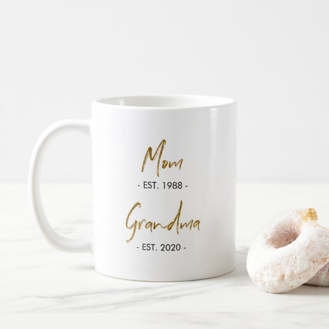 Taza De Café Mamá Est. a la abuela Este.Café Mug (Con donut)