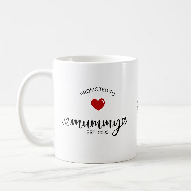 Taza De Café Mamá Establecida Ascendida A Mamá (Izquierda)