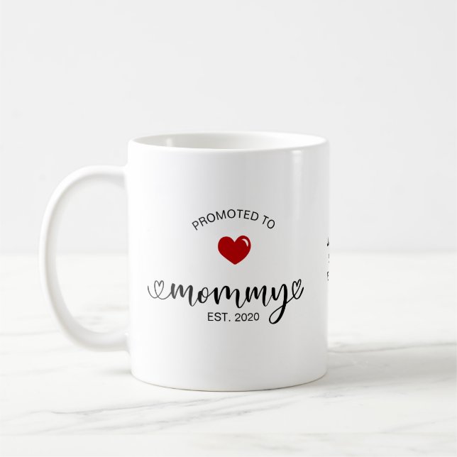 Taza De Café Mamá Establecida Ascendida a Mamá (Izquierda)