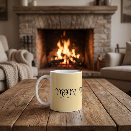 Taza De Café Mamá Establecida Regalo de Nueva Mamá Letra Negra
