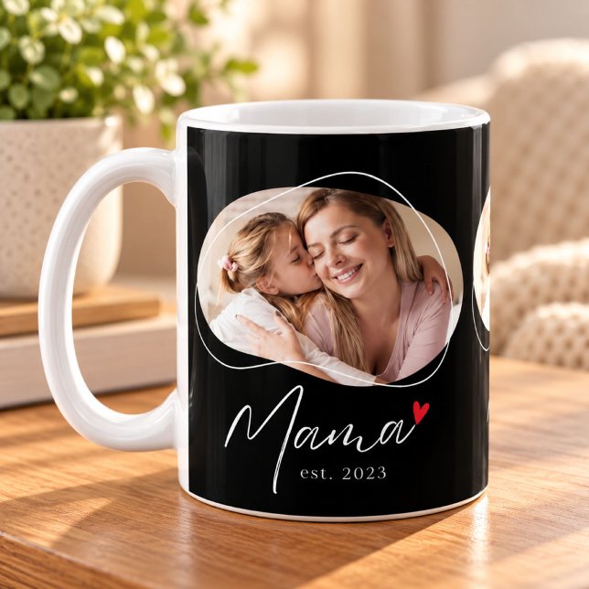 Taza De Café Mama Establecida Script Negro 3 Foto (Subido por el creador)