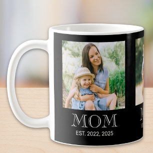 Taza De Café Mamá Estableció 3 Foto Negra